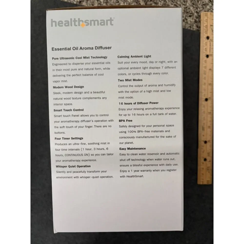 HealthSmart Essential Oil Aroma Diffuser NIB